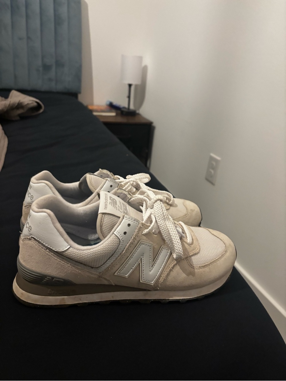 Men’s New Balance 574 Cream Sneakers